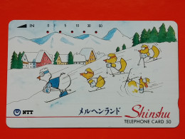 T-167 - JAPAN -JAPON, NIPON, TELECARD, PHONECARD, Animal,  NTT JP 270-214 Duck - Autres & Non Classés