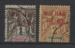 HOI-HAO - 1901 - N°YT. 1 Et 2 - Type Groupe 1c / 2c - Oblitéré / Used - Gebraucht