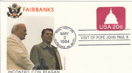 UNITED STATES Cover 3-51,popes Travel 1984 - Lettres & Documents