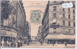 PARIS XI EME- LA RUE DE MONTREUIL- VUE PRISE DU BOULEVARD VOLTAIRE - Distretto: 11