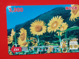 T-170 - JAPAN -JAPON, NIPON, Carte Prepayee - Flower, Fleur - Japon