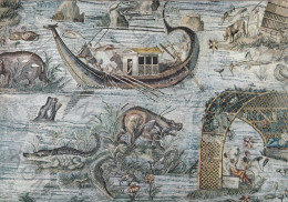 CARTOLINA  PALESTRINA,ROMA,LAZIO-SCENA DI CACCIA-MOSAICO DEL NILO (MUSEO NAZIONALE PRENESTINO)-NON VIAGGIATA - Museos