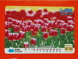 T-172 - JAPAN -JAPON, NIPON, Carte Prepayee - Flower, Fleur - Japon