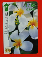 T-172 - JAPAN -JAPON, NIPON, Carte Prepayee - Flower, Fleur - Japon