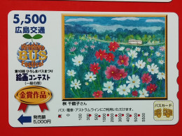 T-172 - JAPAN -JAPON, NIPON, Carte Prepayee - Flower, Fleur - Japon