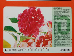 T-172 - JAPAN -JAPON, NIPON, Carte Prepayee - Flower, Fleur - Japon