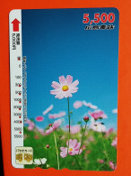 T-172 - JAPAN -JAPON, NIPON, Carte Prepayee - Flower, Fleur - Japon