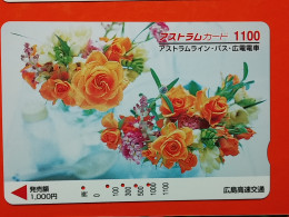 T-172 - JAPAN -JAPON, NIPON, Carte Prepayee - Flower, Fleur - Japon