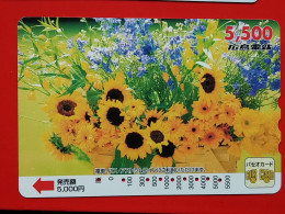 T-173 - JAPAN -JAPON, NIPON, Carte Prepayee - Flower, Fleur - Japon