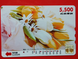 T-173 - JAPAN -JAPON, NIPON, Carte Prepayee - Flower, Fleur - Japon