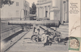 ANTILLES JAMAÏQUE JAMAICA SPANISH TOWN OLD CANNON CAPTURED FROM THE FRENCH   PRECURSEUR - Jamaica