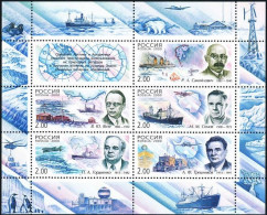 Russia Russie URSS 6450/54 Block Michel 30, Explorateurs Des Poles, Ours, Brise-glace, 2000 - Poolreizigers & Beroemdheden