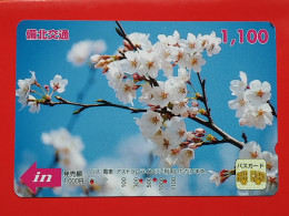 T-174 - JAPAN -JAPON, NIPON, Carte Prepayee - Flower, Fleur - Giappone