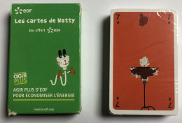 Jeu De 32 Cartes Publicitaire Rare EDF 2016 Les Cartes De Watty - Mistigri Et Memory-duo - Les éco-gestes - 32 Cartas