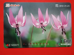 T-174 - JAPAN -JAPON, NIPON, Carte Prepayee - Flower, Fleur - Japon