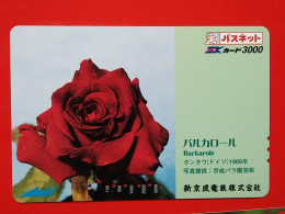 T-174 - JAPAN -JAPON, NIPON, Carte Prepayee - Flower, Fleur - Japon