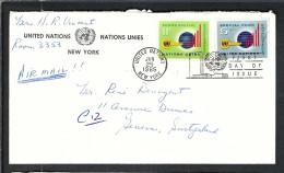 NATIONS UNIES Ca.1965: LSC De New York à Genève (Suisse) - Storia Postale