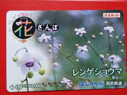 T-175 - JAPAN -JAPON, NIPON, Carte Prepayee - Flower, Fleur - Giappone