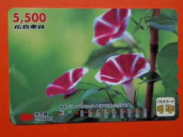 T-175 - JAPAN -JAPON, NIPON, Carte Prepayee - Flower, Fleur - Giappone