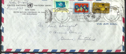 NATIONS UNIES Ca.1965: LSC De New York à Genève (Suisse) - Covers & Documents