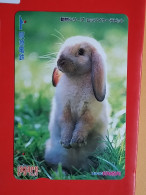 T-180 - JAPAN -JAPON, NIPON, Carte Prepayee -  Rabbit. Lapin - Konijnen