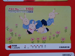 T-180 - JAPAN -JAPON, NIPON, Carte Prepayee -  Rabbit. Lapin - Conejos