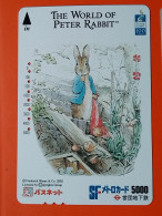 T-180 - JAPAN -JAPON, NIPON, Carte Prepayee -  Rabbit. Lapin - Conejos