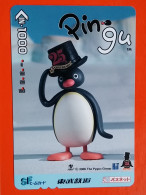 T-180 - JAPAN -JAPON, NIPON, Carte Prepayee - Bird, Oiseau, Manchot, Pinguin - Pinguïns & Vetganzen