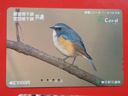 T-181 - JAPAN -JAPON, NIPON, Carte Prepayee - Bird, Oiseau,  - Otros & Sin Clasificación