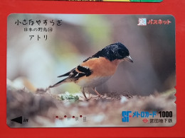 T-181 - JAPAN -JAPON, NIPON, Carte Prepayee - Bird, Oiseau,  - Other & Unclassified