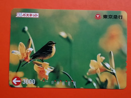 T-181 - JAPAN -JAPON, NIPON, Carte Prepayee - Bird, Oiseau,  - Autres & Non Classés