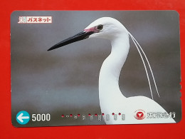 T-181 - JAPAN -JAPON, NIPON, Carte Prepayee - Bird, Oiseau,  - Andere & Zonder Classificatie