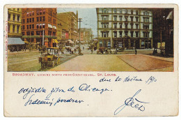 US 23 - 6071 SAINT LOUIS, USA, Broadway - Old Postcard - Used - 1910 - St Louis – Missouri