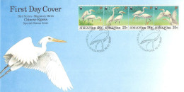 SINGAPORE - FDC 1993 WWF - CHINESE EGRETS / 4122 - Singapore (1959-...)