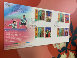 Hong Kong Stamp FDC Table Tennis  Different Chops - Covers & Documents