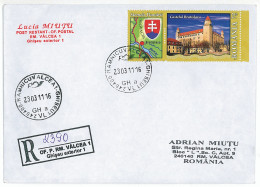 NCP 29 - ( 2390-a ) Romania-Slovakia - Castle BRATISLAVA - Registered, Stamp With Vignette - 2011 - Autres & Non Classés