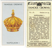 CR 0 - 18b Famous Crown, FRANCE, Emperor NAPOLEON I - Godfrey Phillips -1938 - Phillips / BDV