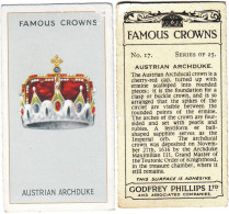 CR 0 - 17b Famous CROWN, Austria, Archduke MAXIMILIAN III - Godfrey Phillips -1938 - Phillips / BDV