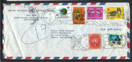 NATIONS UNIES Ca.1965: LSC De New York à Genève (Suisse) - Lettres & Documents