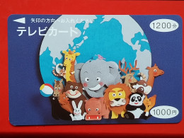 T-186 - JAPAN -JAPON, NIPON, Carte Prepayee - Animal - Andere & Zonder Classificatie