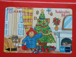 T-191 - JAPAN -JAPON, NIPON, Carte Prepayee Animal, Paddington Bear, Ours - Sonstige & Ohne Zuordnung