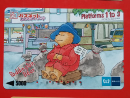 T-191 - JAPAN -JAPON, NIPON, Carte Prepayee Animal, Paddington Bear, Ours - Sonstige & Ohne Zuordnung