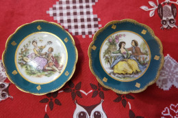 Lot 2 Assiettes Limoges - Porcelaine D'art  Diametre 7.8 Mm - Limoges (FRA)