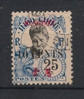 MONG-TSEU - 1919 - N°YT. 58 - Type Annamite 10c Sur 25c Bleu - Oblitéré / Used - Gebraucht