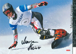 1) Autogramm Snowboard AK Snowboarderin Marion Kreiner Graz Österreich Austria Olympia Olympionikin Weltmeisterin FIS - Winter Sports
