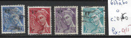 FRANCE 657 à 60 Oblitérés Côte 0.60 € - 1938-42 Mercurio