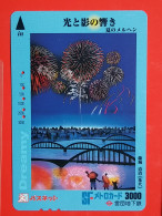 T-197 - JAPAN -JAPON, NIPON, Carte Prepayee FIREWORKS, VATROMET, D'ARTIFICE PYROTECHNIE - Giappone