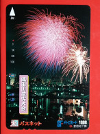 T-197 - JAPAN -JAPON, NIPON, Carte Prepayee FIREWORKS, VATROMET, D'ARTIFICE PYROTECHNIE - Giappone