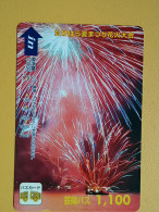 T-197 - JAPAN -JAPON, NIPON, Carte Prepayee FIREWORKS, VATROMET, D'ARTIFICE PYROTECHNIE - Giappone