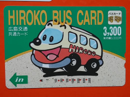 T-199 - JAPAN -JAPON, NIPON, Carte Prepayee BUS, AUTOBUS - Autos